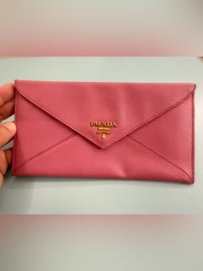 Prada Saffiano Leather Envelope Wallet